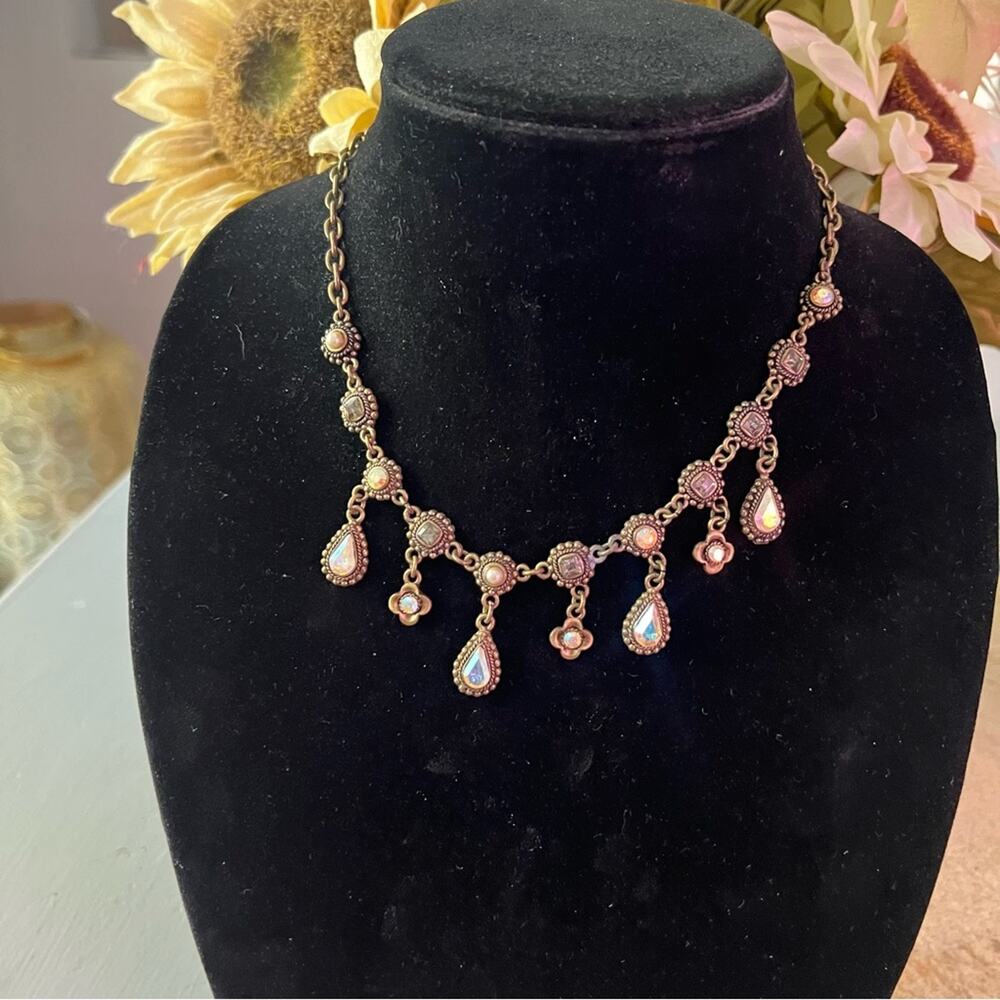 Antique Gold Statement Necklace - Picture 7 of 8